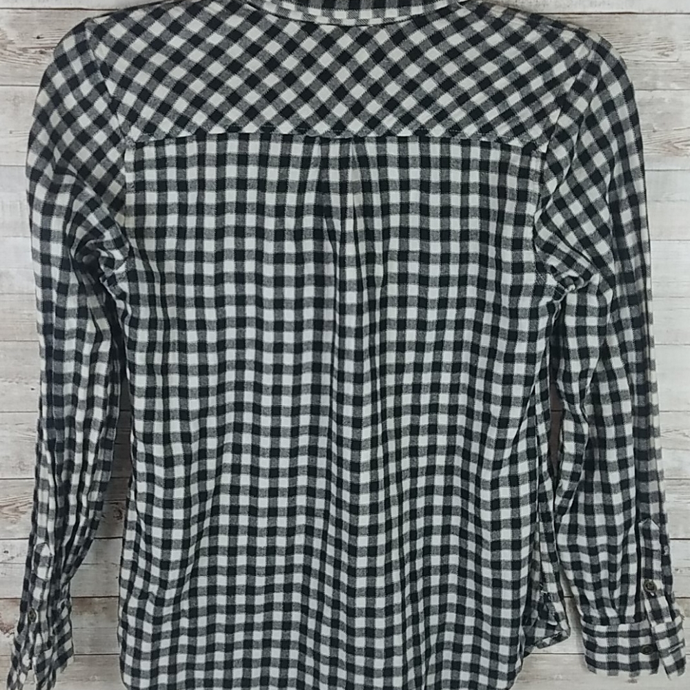 Lucky Brand, 0005, Black/White checkered top, Sz S - Picture 2 of 11